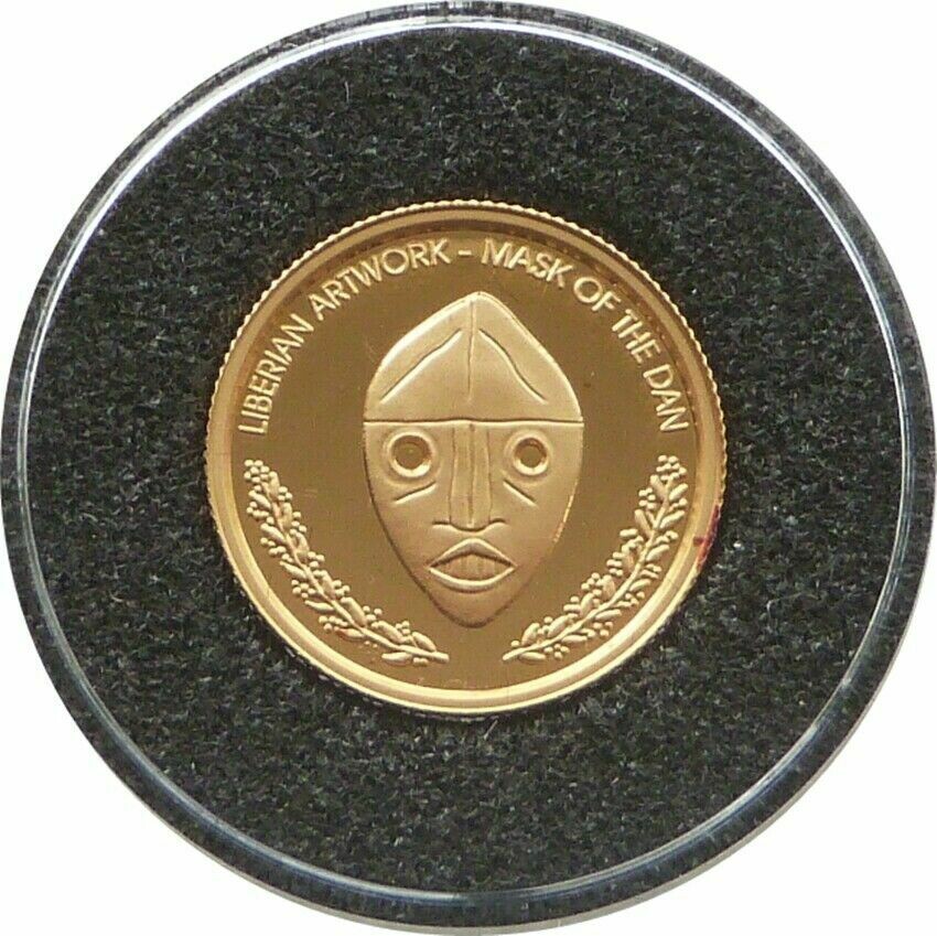 2000 Liberia The Mask of Dan $10 Gold Proof 1/25oz Coin 2000 Liberia The Mask of Dan $10 Gold Proof 1/25oz Coin