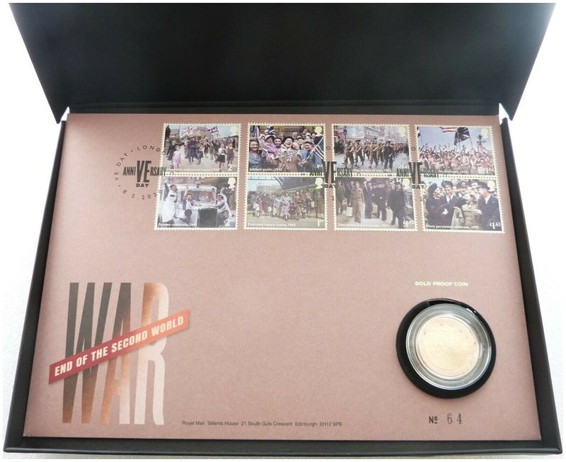 2020 VE-Day £2 Gold Proof Coin First Day Cover - Mintage of 10 2020 VE-Day £2 Gold Proof Coin First Day Cover - Mintage of 10