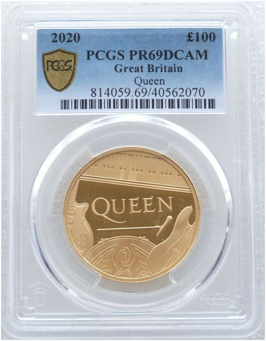2020 Music Legends Queen £100 Gold Proof 1oz Coin PCGS PR69 DCAM 2020 Music Legends Queen £100 Gold Proof 1oz Coin PCGS PR69 DCAM
