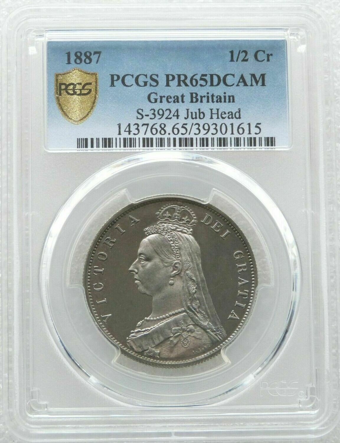 1887 Victoria Jubilee Head Half Crown Silver Proof Coin PCGS PR65 DCAM 1887 Victoria Jubilee Head Half Crown Silver Proof Coin PCGS PR65 DCAM