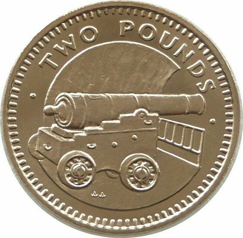 1991 Gibraltar Cannon £2 Brilliant Uncirculated Coin 1991 Gibraltar Cannon £2 Brilliant Uncirculated Coin