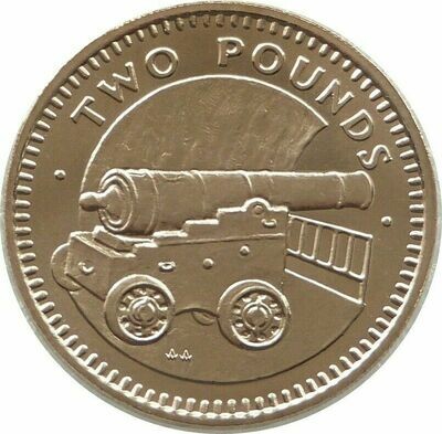 1991 Gibraltar Cannon £2 Brilliant Uncirculated Coin 1991 Gibraltar Cannon £2 Brilliant Uncirculated Coin
