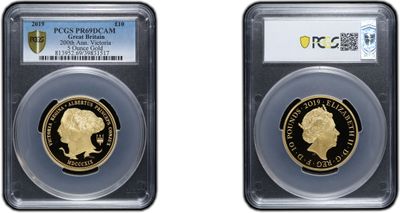 2019 Birth of Queen Victoria £10 Gold Proof 5oz Coin PCGS PR69 DCAM