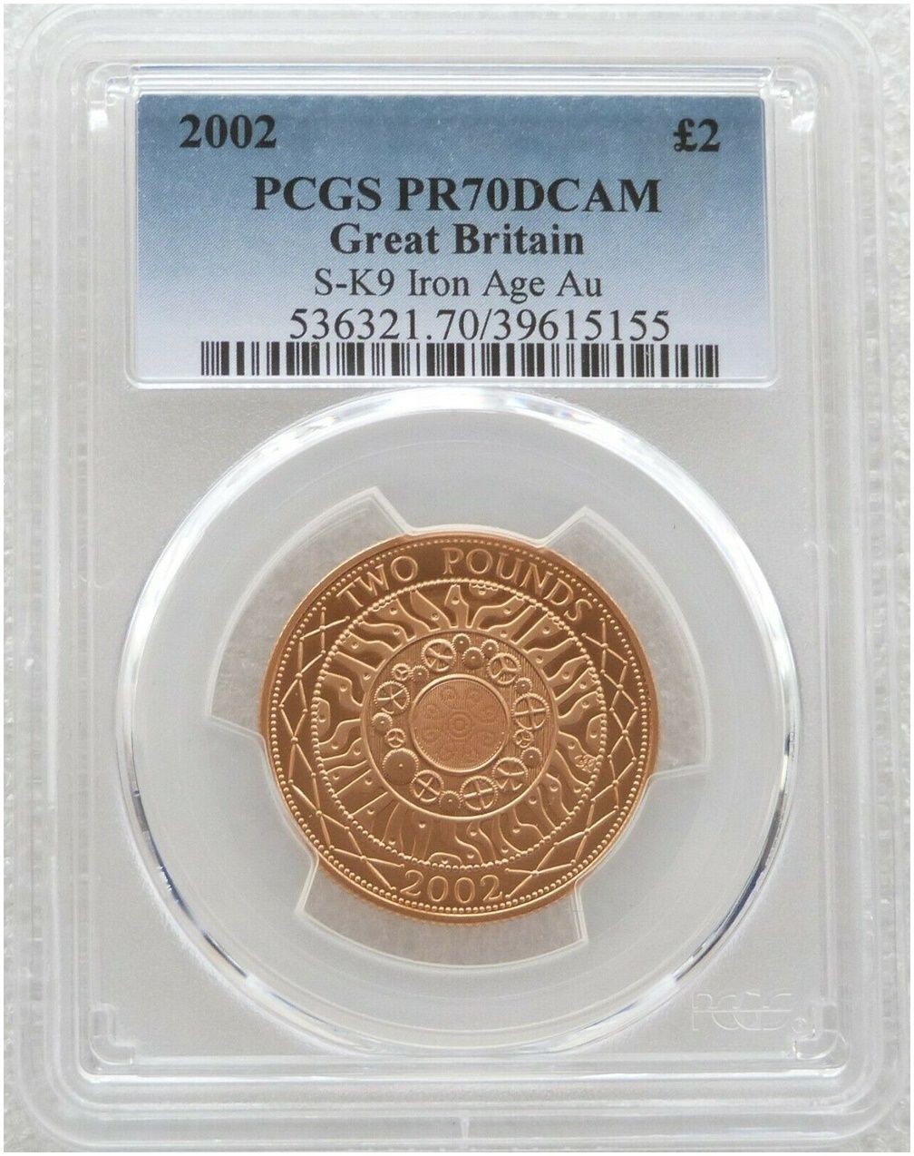 2002 Golden Jubilee Shoulders of Giants £2 Gold Proof Coin PCGS PR70 DCAM 2002 Golden Jubilee Shoulders of Giants £2 Gold Proof Coin PCGS PR70 DCAM