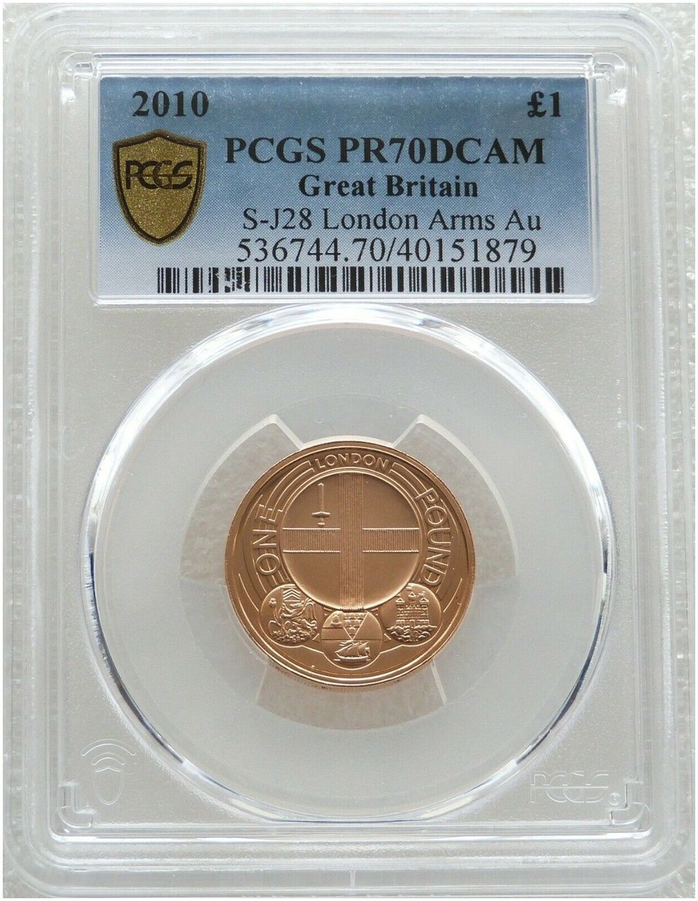 2010 Capital Cities of the UK London £1 Gold Proof Coin PCGS PR70 DCAM 2010 Capital Cities of the UK London £1 Gold Proof Coin PCGS PR70 DCAM