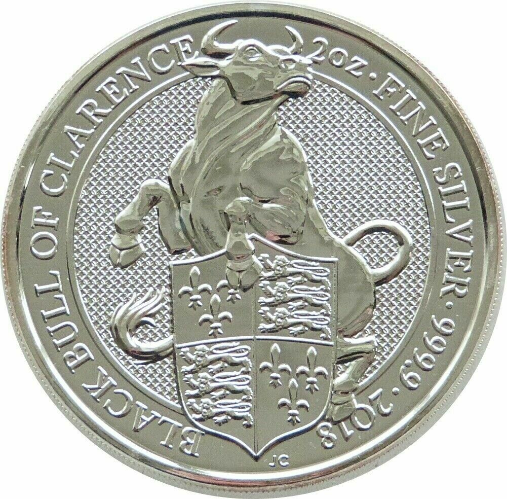 2018 Queen's Beasts Black Bull of Clarence £5 Silver 2oz Coin 2018 Queen's Beasts Black Bull of Clarence £5 Silver 2oz Coin
