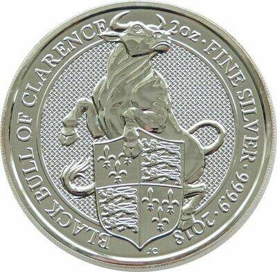 2018 Queen's Beasts Black Bull of Clarence £5 Silver 2oz Coin 2018 Queen's Beasts Black Bull of Clarence £5 Silver 2oz Coin