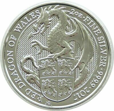 2017 Queen's Beasts Red Dragon of Wales £5 Silver 2oz Coin 2017 Queen's Beasts Red Dragon of Wales £5 Silver 2oz Coin