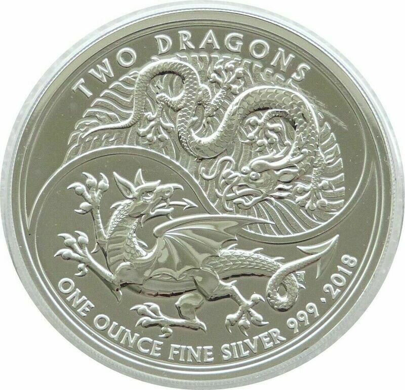 2018 Two Dragons £2 Silver Bullion 1oz Coin 2018 Two Dragons £2 Silver Bullion 1oz Coin