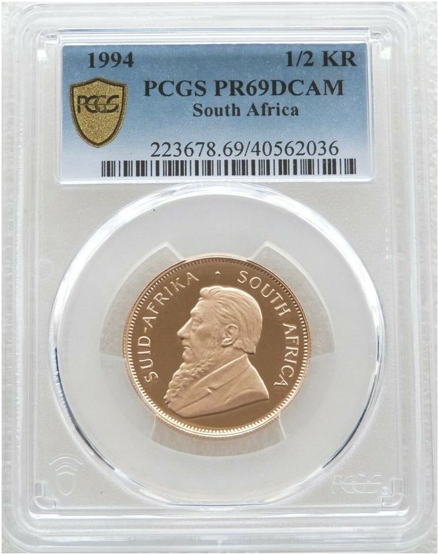 1994 South Africa Half Krugerrand Gold Proof 1/2oz Coin PCGS PR69 DCAM