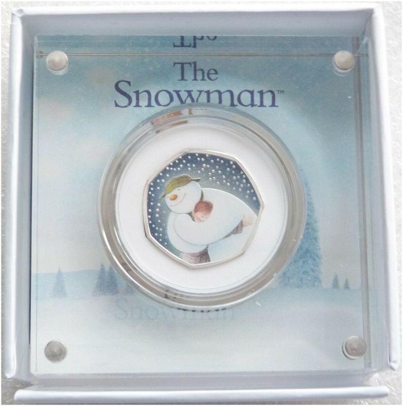 2020 The Snowman 50p Silver Proof Coin Box Coa