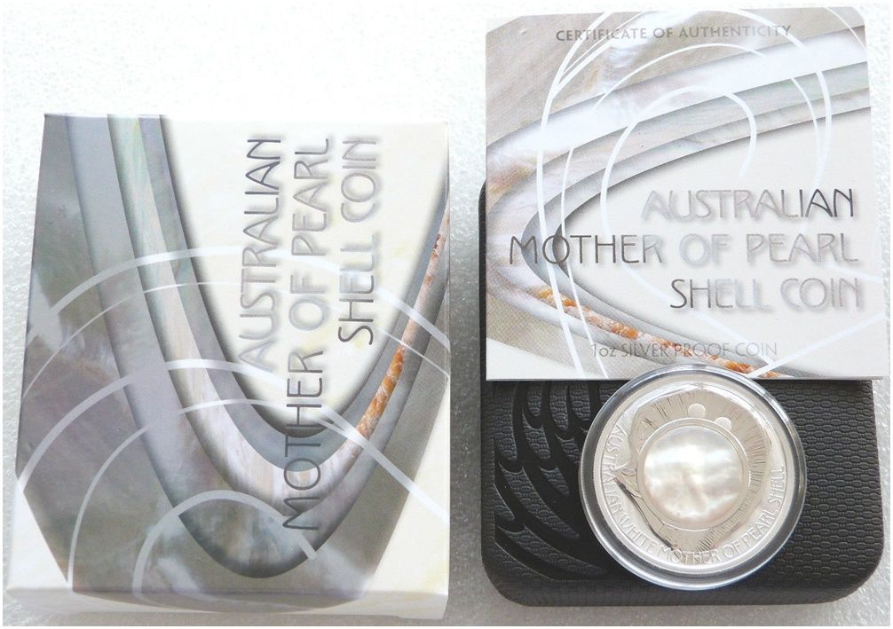 2015 Australia Mother of Pearl $1 Silver Proof 1oz Coin Box Coa