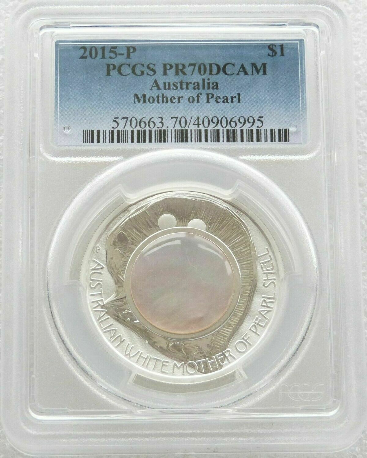 2015 Australia Mother of Pearl $1 Silver Proof 1oz Coin PCGS PR70 DCAM 2015 Australia Mother of Pearl $1 Silver Proof 1oz Coin PCGS PR70 DCAM