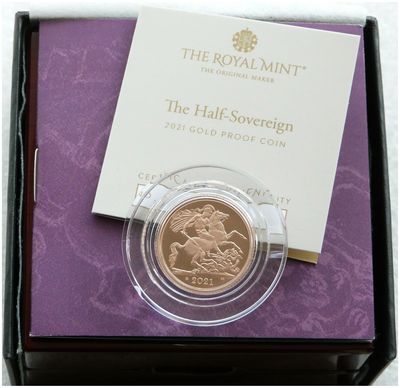 2021 Queen's 95th Birthday Privy Half Sovereign Gold Proof Coin Box Coa
