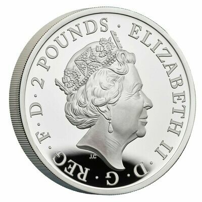 2021 Britannia £2 Silver Proof 1oz Coin Box Coa