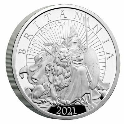 2021 Britannia £2 Silver Proof 1oz Coin Box Coa