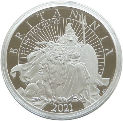 2021 Britannia £2 Silver Proof 1oz Coin Box Coa