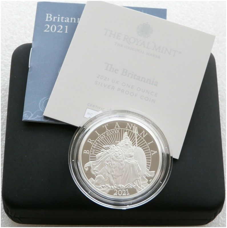 2021 Britannia £2 Silver Proof 1oz Coin Box Coa 2021 Britannia £2 Silver Proof 1oz Coin Box Coa