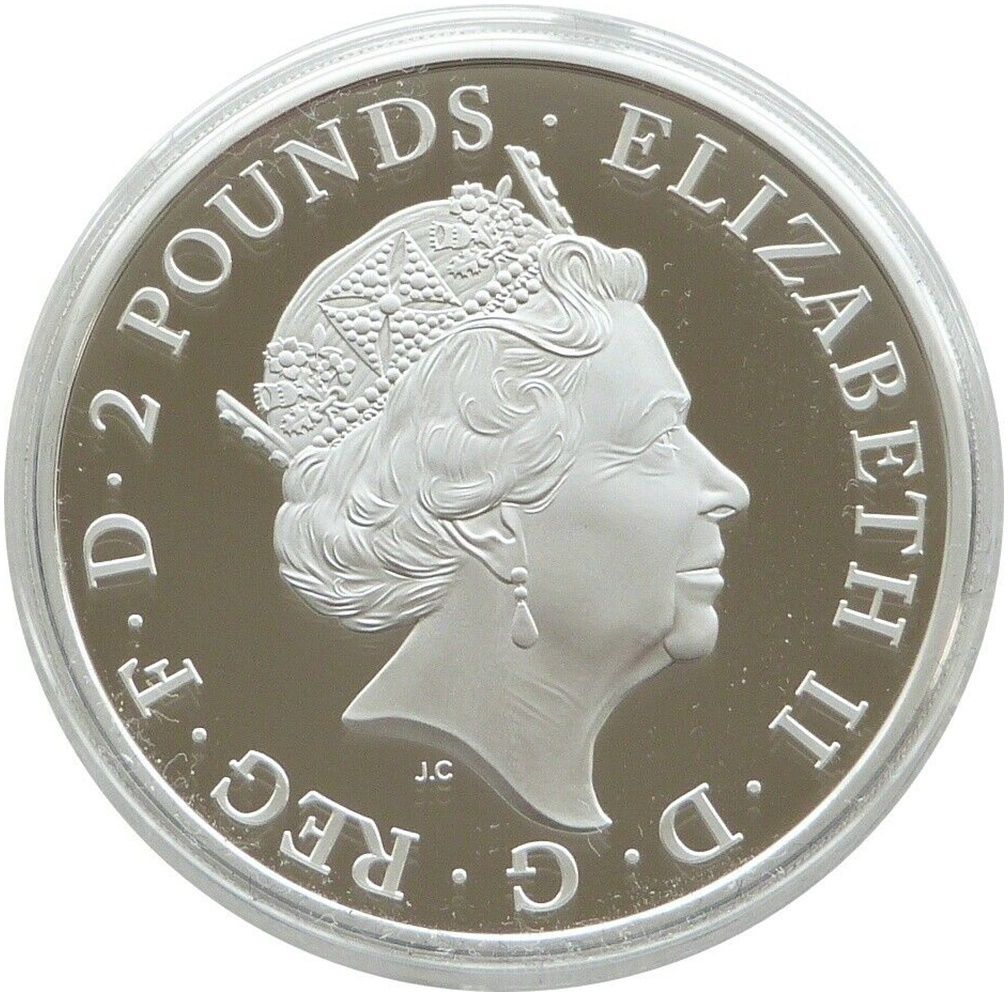 2021 Britannia £2 Silver Proof 1oz Coin Box Coa