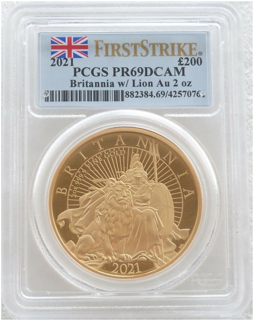 2021 Britannia £200 Gold Proof 2oz Coin PCGS PR69 DCAM First Strike - Mintage 50 2021 Britannia £200 Gold Proof 2oz Coin PCGS PR69 DCAM First Strike - Mintage 50