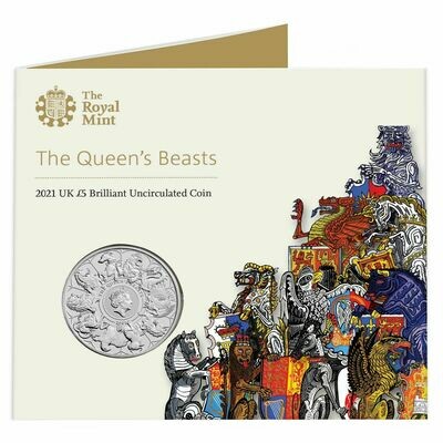2021 Queens Beasts Completer £5 Brilliant Uncirculated Coin Pack