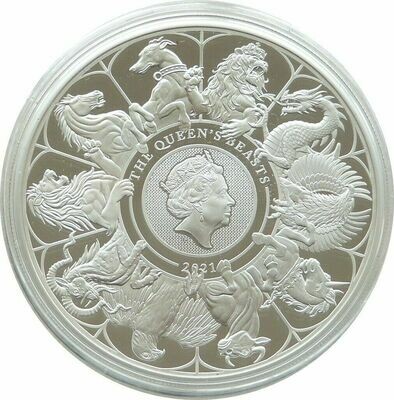2021 Queen's Beasts Completer £2 Silver Proof 1oz Coin Box Coa 2021 Queen's Beasts Completer £2 Silver Proof 1oz Coin Box Coa