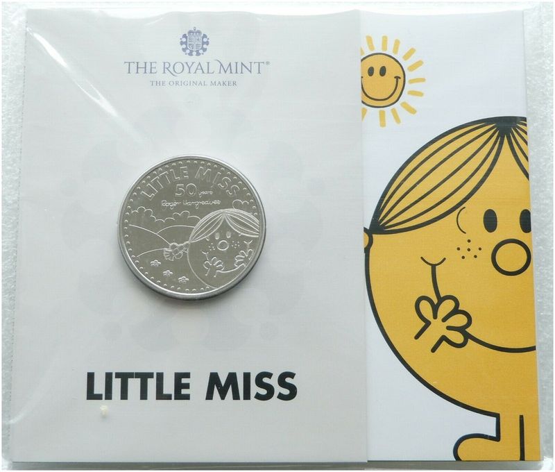 2021 Mr Men Little Miss Sunshine £5 Brilliant Uncirculated Coin Pack Sealed