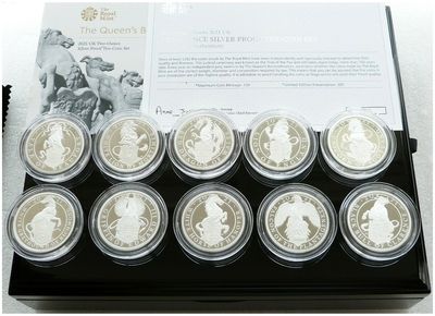 2021 Queen's Beasts £5 Silver Proof 10 Coin Set Box Coa - Last Set in Stock 2021 Queen's Beasts £5 Silver Proof 10 Coin Set Box Coa - Last Set in Stock