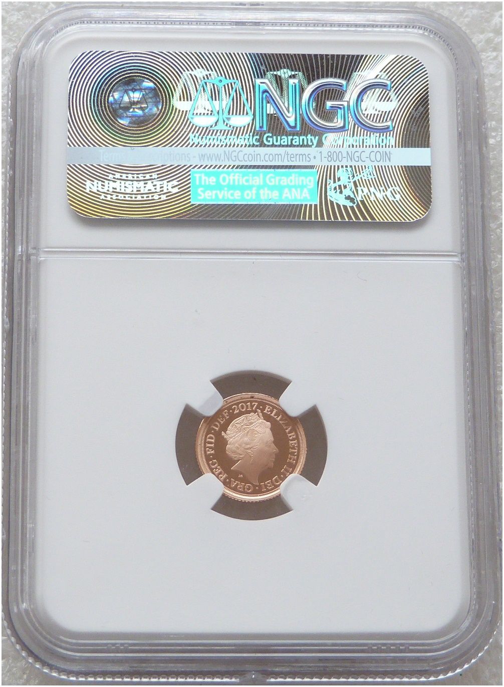2017 Pistrucci Quarter Sovereign Gold Proof Coin NGC PF70 Ultra Cameo