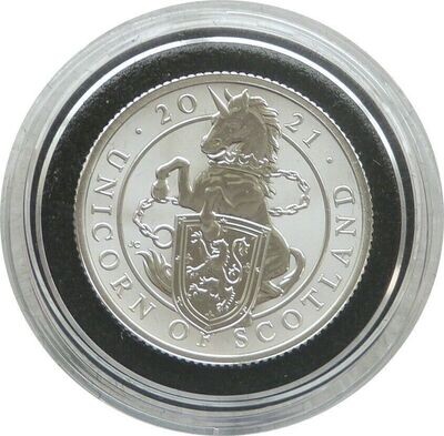 2021 Queen's Beasts Unicorn of Scotland 50p Silver Proof 1/4oz Coin