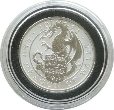 2021 Queen's Beasts Red Dragon of Wales 50p Silver Proof 1/4oz Coin 2021 Queen's Beasts Red Dragon of Wales 50p Silver Proof 1/4oz Coin