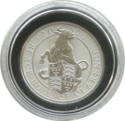 2021 Queen's Beasts Black Bull of Clarence 50p Silver Proof 1/4oz Coin 2021 Queen's Beasts Black Bull of Clarence 50p Silver Proof 1/4oz Coin