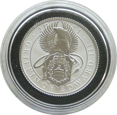 2021 Queen's Beasts Griffin of Edward III 50p Silver Proof 1/4oz Coin 2021 Queen's Beasts Griffin of Edward III 50p Silver Proof 1/4oz Coin