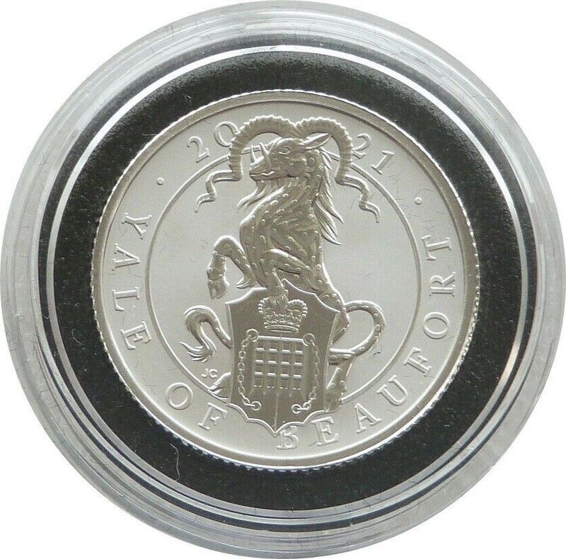 2021 Queen's Beasts Yale of Beaufort 50p Silver Proof 1/4oz Coin
