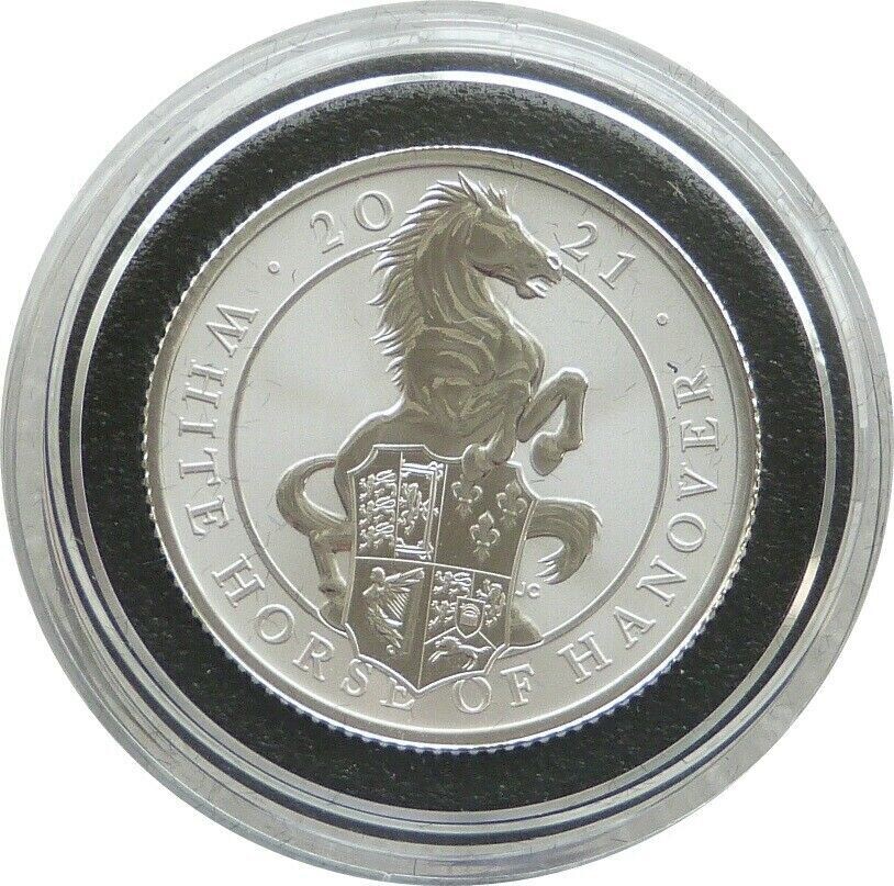 2021 Queen's Beasts White Horse of Hanover 50p Silver Proof 1/4oz Coin