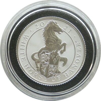 2021 Queen's Beasts White Horse of Hanover 50p Silver Proof 1/4oz Coin 2021 Queen's Beasts White Horse of Hanover 50p Silver Proof 1/4oz Coin