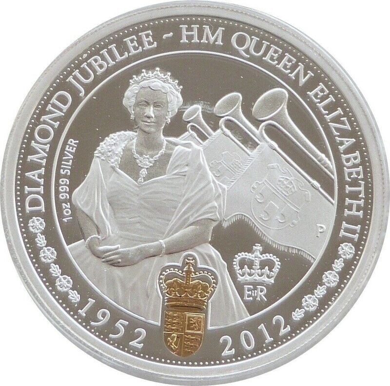 2012 Australia Diamond Jubilee $1 Silver Proof 1oz Coin 2012 Australia Diamond Jubilee $1 Silver Proof 1oz Coin