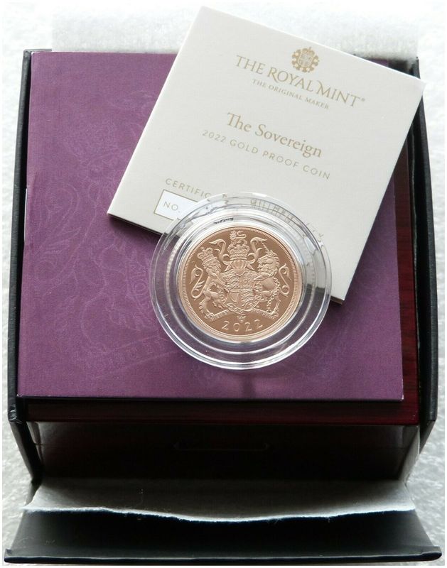 2022 Platinum Jubilee Full Sovereign Gold Proof Coin Box Coa 2022 Platinum Jubilee Full Sovereign Gold Proof Coin Box Coa