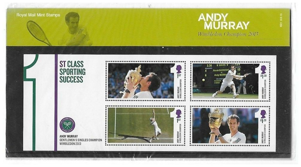 2013 Royal Mail Andy Murray Wimbledon Tennis Championship 4 Stamp Presentation Pack 2013 Royal Mail Andy Murray Wimbledon Tennis Championship 4 Stamp Presentation Pack