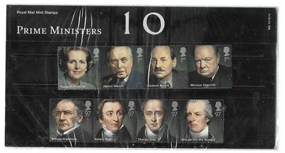 2014 Royal Mail Prime Ministers 8 Stamp Presentation Pack 2014 Royal Mail Prime Ministers 8 Stamp Presentation Pack