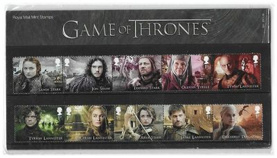 2018 Royal Mail Game of Thrones 15 Stamp Presentation Pack and Mini Sheet