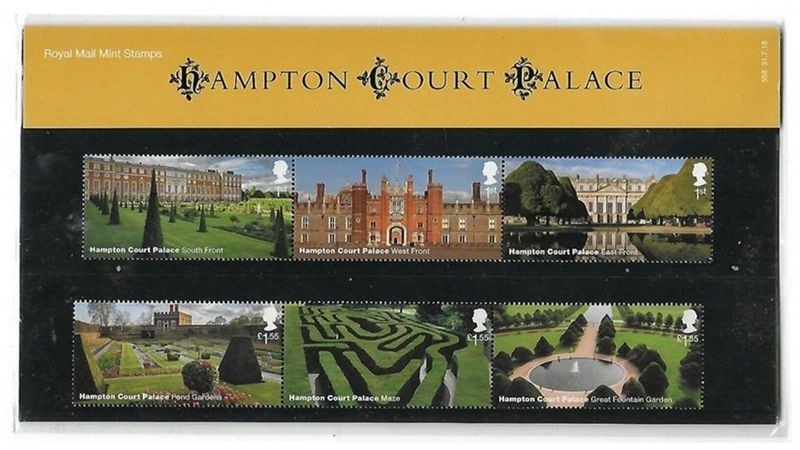 2018 Royal Mail Hampton Court Palace 10 Stamp Presentation Pack and Mini Sheet 2018 Royal Mail Hampton Court Palace 10 Stamp Presentation Pack and Mini Sheet