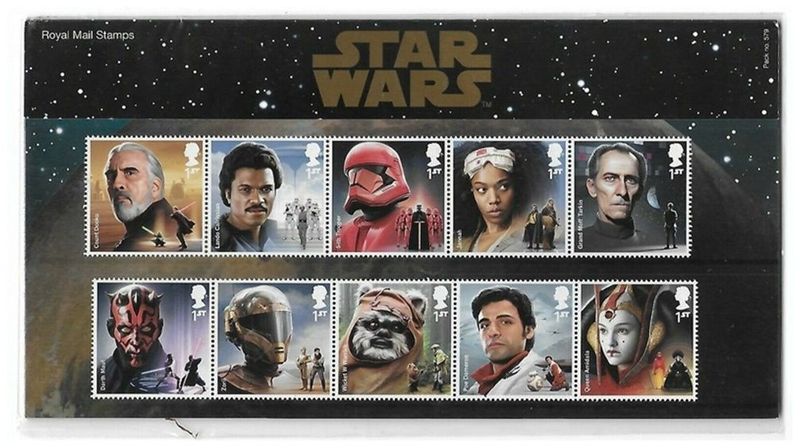2019 Royal Mail Star Wars 16 Stamp Presentation Pack and Mini Sheet 2019 Royal Mail Star Wars 16 Stamp Presentation Pack and Mini Sheet