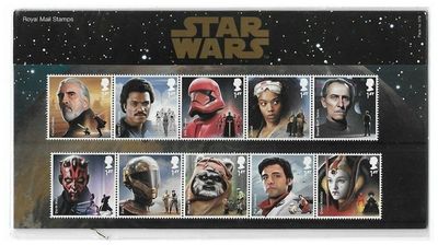 2019 Royal Mail Star Wars 16 Stamp Presentation Pack and Mini Sheet