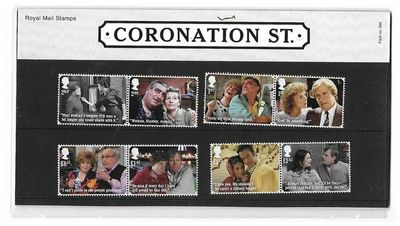 2020 Royal Mail Coronation Street 12 Stamp Presentation Pack and Mini Sheet