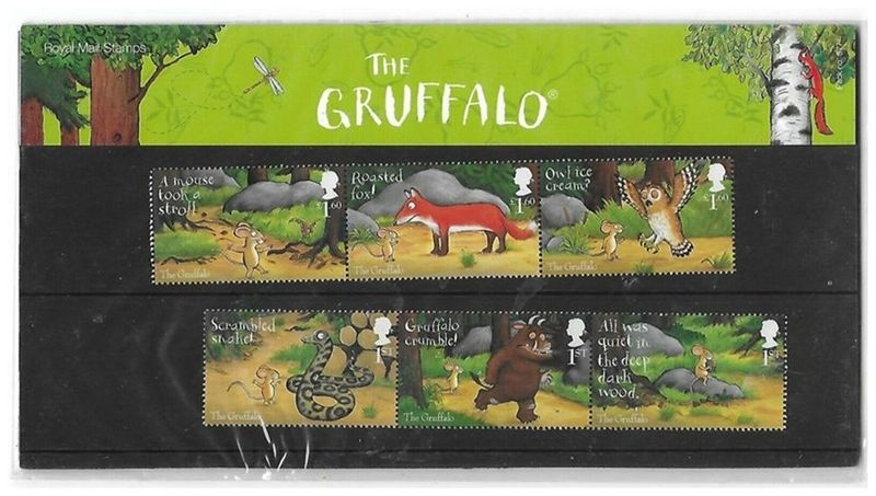 2019 Royal Mail The Gruffalo 10 Stamp Presentation Pack and Mini Sheet 2019 Royal Mail The Gruffalo 10 Stamp Presentation Pack and Mini Sheet