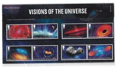 2020 Royal Mail Visions of the Universe 8 Stamp Presentation Pack