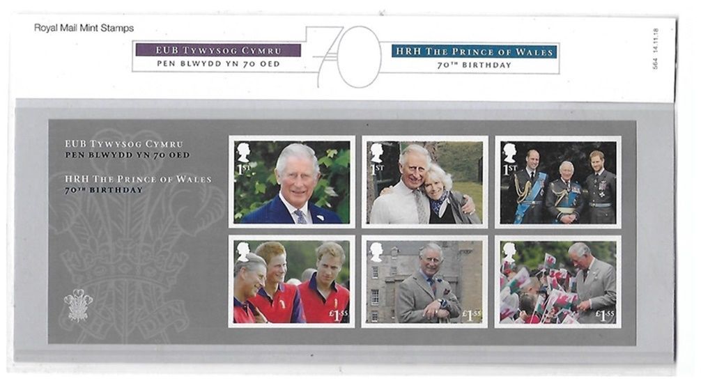 2018 Royal Mail Prince Charles 70th Birthday 6 Stamp Presentation Pack 2018 Royal Mail Prince Charles 70th Birthday 6 Stamp Presentation Pack