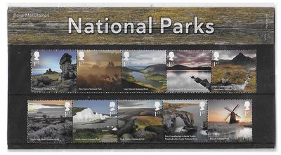 2021 Royal Mail National Parks 10 Stamp Presentation Pack