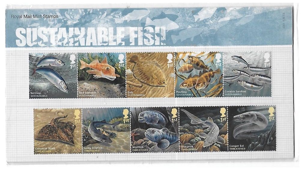 2014 Royal Mail Sustainable Fish 10 Stamp Presentation Pack 2014 Royal Mail Sustainable Fish 10 Stamp Presentation Pack